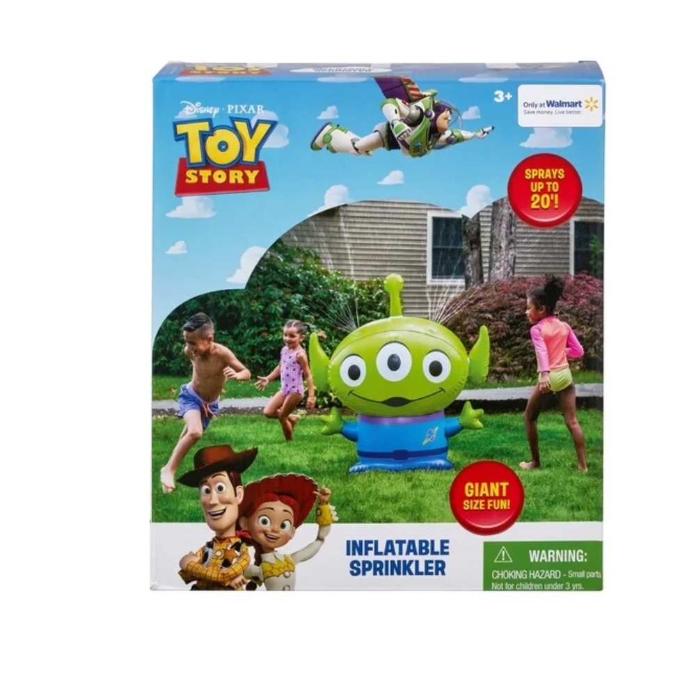 Disney Pixar Toy Story Alien Inflatable Sprinkler Giant Size Backyard Water Toy